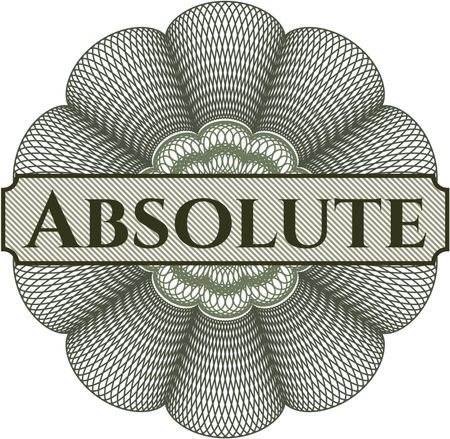 Absolute rosette or money style emblem