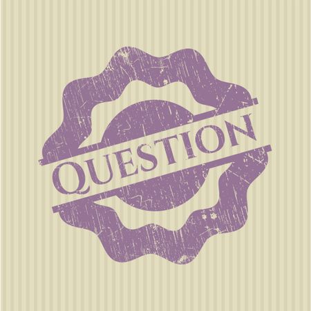 Question rubber grunge stamp