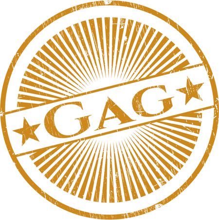 Gag rubber seal with grunge texture