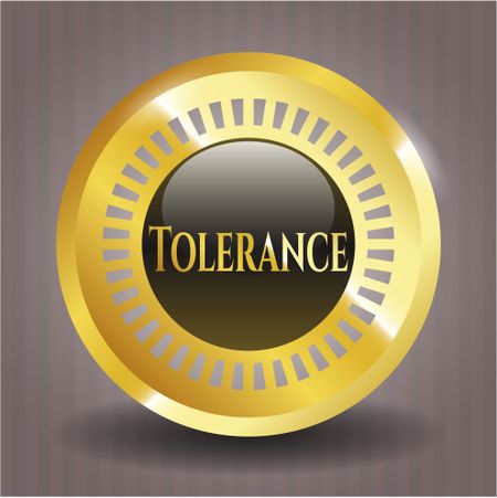 Tolerance gold shiny emblem