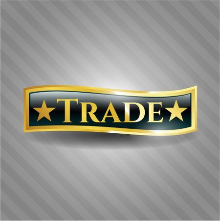 Trade golden emblem or badge