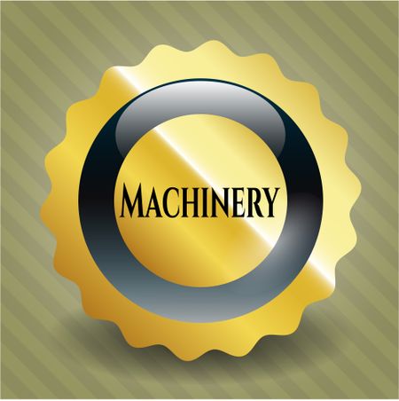 Machinery gold shiny emblem