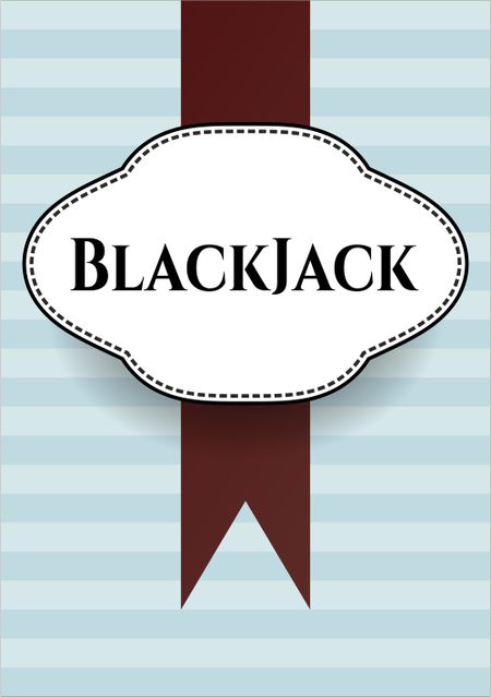 BlackJack retro style card or poster