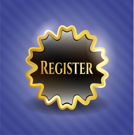 Register gold shiny emblem