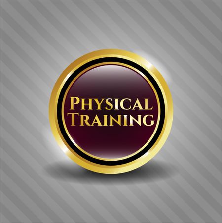 Physical Training gold emblem or badge