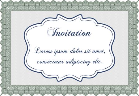 Invitation template. Easy to print. Detailed. Cordial design. 