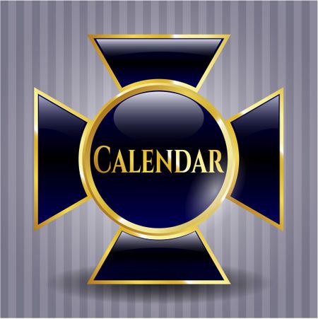 Calendar golden emblem
