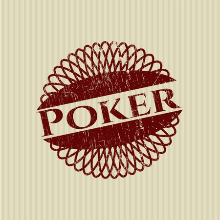 Poker rubber grunge stamp