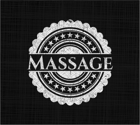 Massage chalkboard emblem