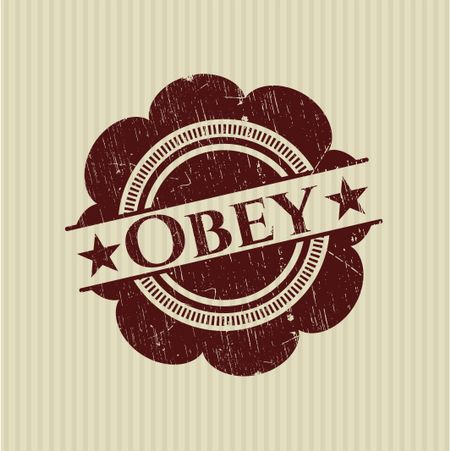 Obey rubber seal with grunge texture