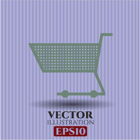 Shopping cart vector icon or symbol