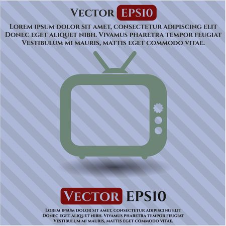 Old TV (Television) vector icon