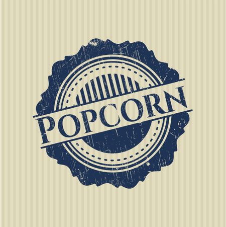 Popcorn rubber stamp
