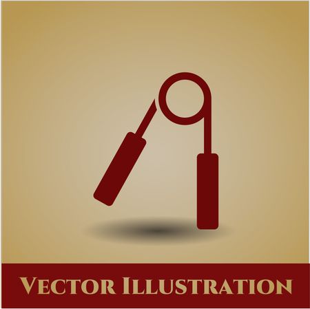 Hand gripper vector icon