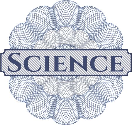 Science rosette or money style emblem