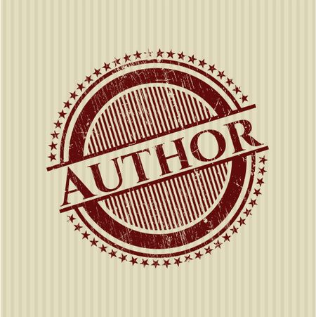 Author rubber seal with grunge texture