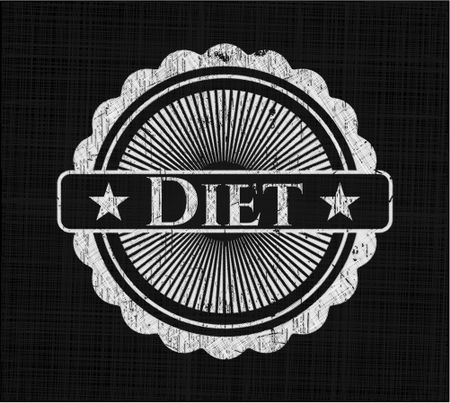 Diet written on a chalkboard