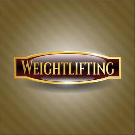Weightlifting shiny badge