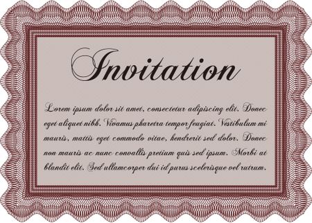 Formal invitation template. Complex background. Customizable, Easy to edit and change colors. Lovely design. 