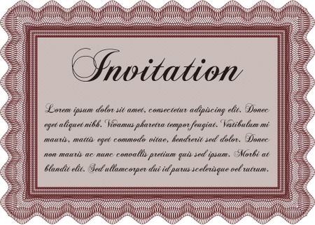 Formal invitation template. Complex background. Customizable, Easy to edit and change colors. Lovely design.