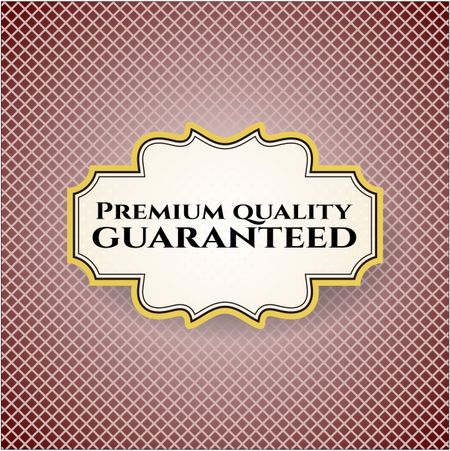 Premium Quality Guaranteed card, colorful, nice design