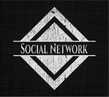 Social Network with chalkboard texture