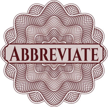 Abbreviate inside a money style rosette