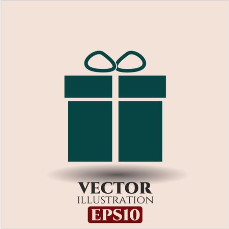 Gift box vector icon or symbol