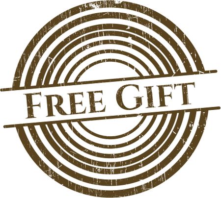 Free Gift with rubber seal texture