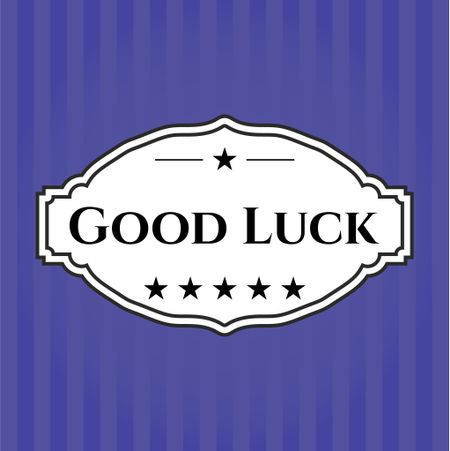 Good Luck banner or card