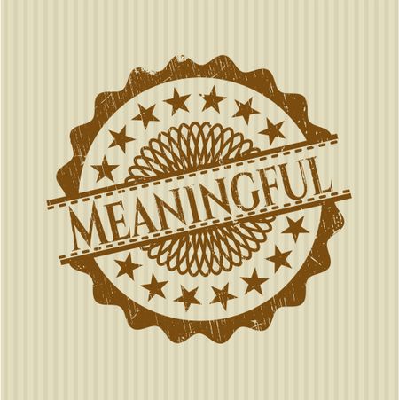 Meaningful rubber grunge texture stamp