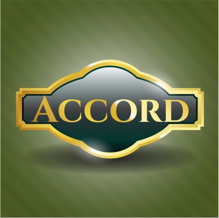 Accord gold emblem or badge