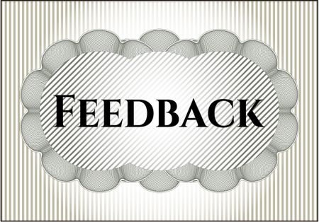 Feedback colorful card, banner or poster with nice design