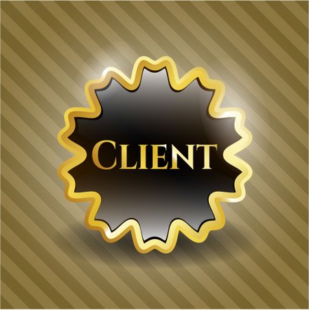 Client golden badge or emblem