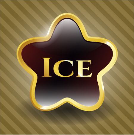 Ice gold badge or emblem