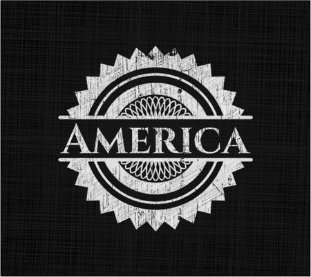 America chalkboard emblem