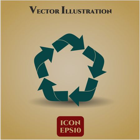 Recycle vector icon or symbol