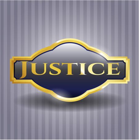 Justice golden emblem or badge