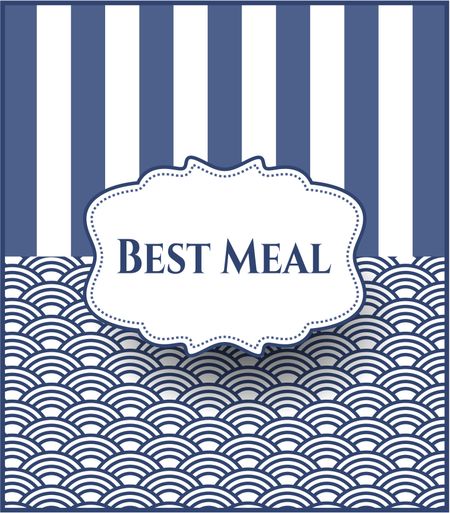 Best Meal retro style card, banner or poster