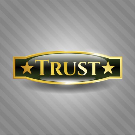 Trust golden emblem or badge