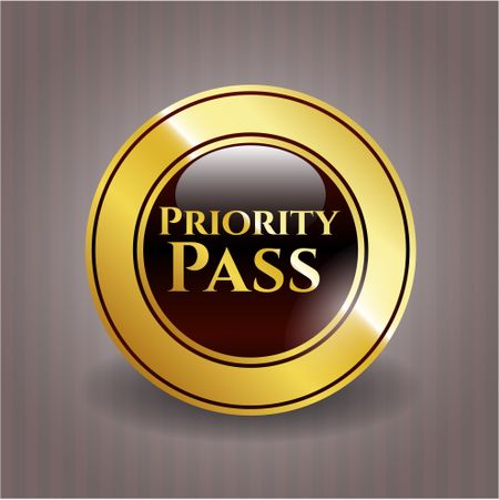 Priority Pass gold shiny badge