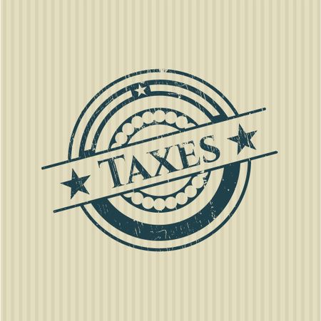 Taxes grunge stamp