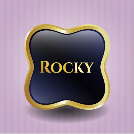 Rocky gold shiny emblem