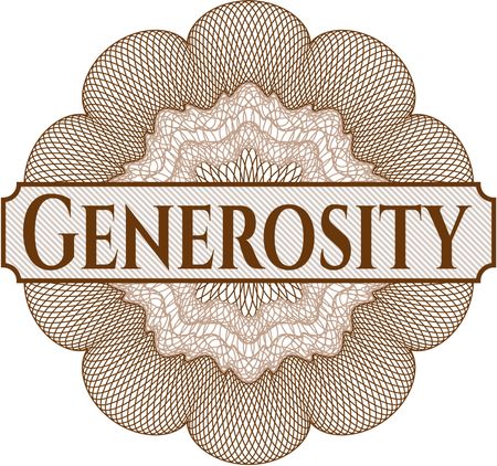 Generosity rosette (money style emplem)