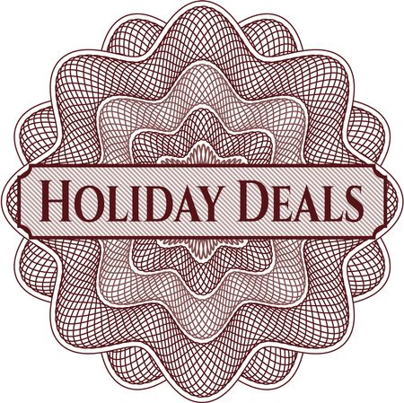 Holiday Deals written inside rosette