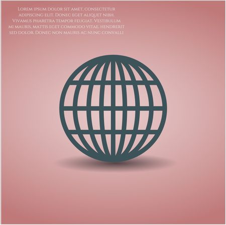 Globe (website) vector icon or symbol