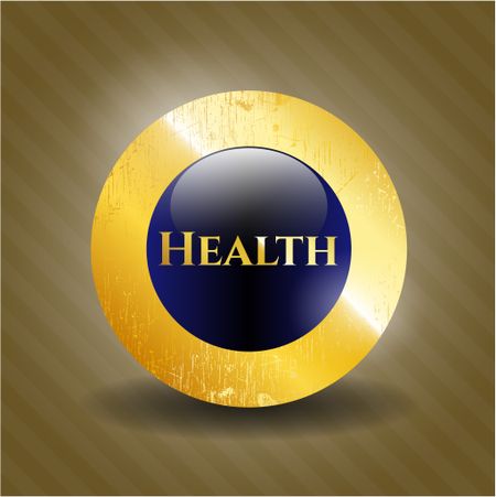 Health gold shiny badge