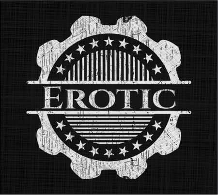 Erotic written on a blackboard