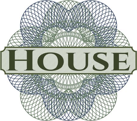 House abstract linear rosette