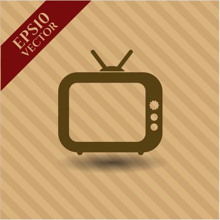 Old TV (Television) vector icon